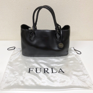 BG-1【極美品】FURLA フルラ レザートートバッグ ダークブラウン（濃茶）