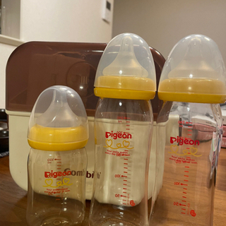 出産準備　哺乳瓶3本、除菌じょーず