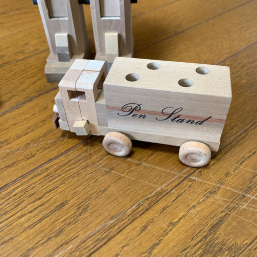 【値下げ！】組木細工　ロボット　トラック　電車 値下げ！】組木細工 ロボット トラック 電車