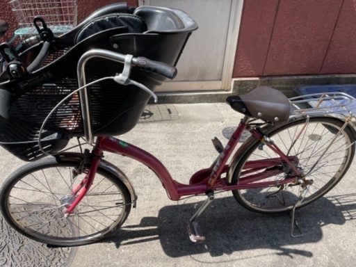 前乗せ自転車　ピンク