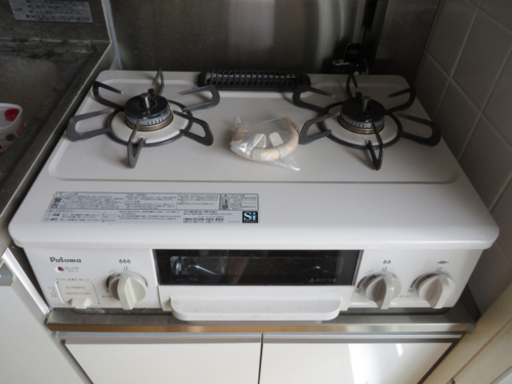 (お取り引き中)中古パロマ2口ガステーブル(都市ガス)