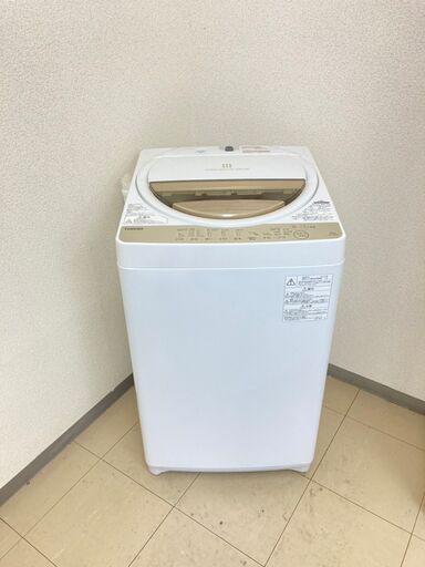 【極上美品】【地域限定送料無料】洗濯機  東芝 6kg 2019年製  BSS092401