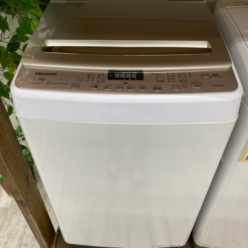 2018年製 ハイセンス 全自動洗濯機 7.5kg HW-DG75A