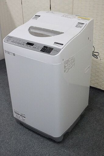 シャープ コンパクト全自動洗濯乾燥機 洗濯5.5㎏/乾燥3.5㎏ 穴なし槽