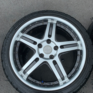 DDS 18インチ アルミ 4本 バリ山タイヤ付  225/40R18  7.5J/114.3/5穴