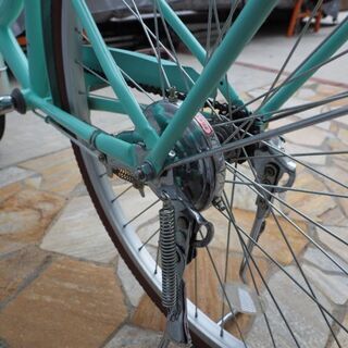 美品 子供用 キッズ 自転車《玉越工業》パステルチャーム　２４インチ　オートライト　グリーン