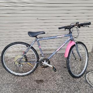 マウンテンバイク　車庫で保管