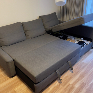 逆輸入 限定美品IKEA HEMNES収納付ソファーベッドフレームのみIKEA