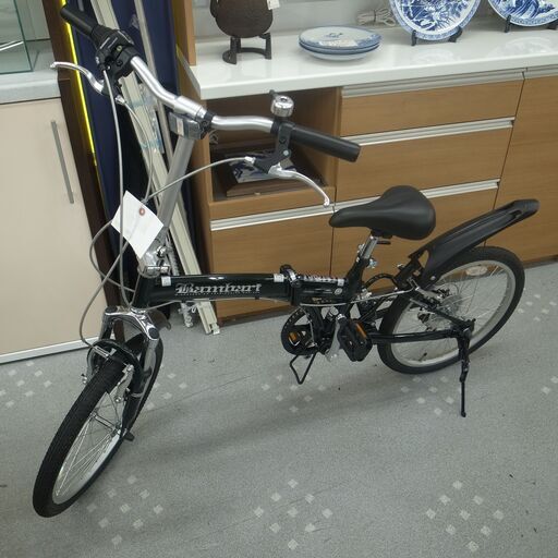 BAMBART 折りたたみ自転車 グリーン 20インチ 6段変速 Wサス モノ市場半田店 119