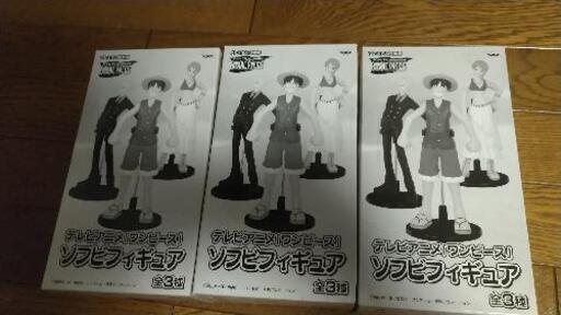 ONE PIECE ワンピース プレミアム倶楽部 \nソフビフィギュア 全3種セット\n\n