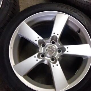 ★マツダRX-8純正18インチ+バリ山夏タイヤ中古4本セット