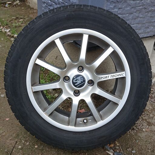 中古アルミホイール 4本セット 15×5.5J +50 4穴 PCD100 15インチ 