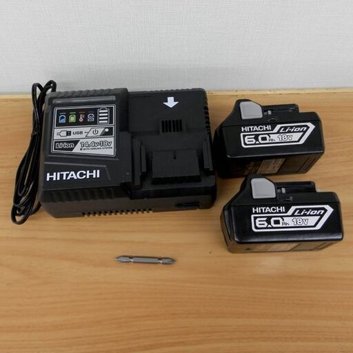 コードレスインパクトドライバ WH18DDL2 18V 充電器 バッテリー2個付き 日立工機  HITACHI 札幌 西野