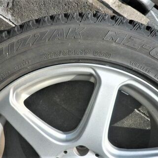 ＜お話し中＞スタッドレスタイヤ/アルミホイール4本セットBLIZZAK MZ-03　215/55R17 MANARAY Reverline 17×7J　