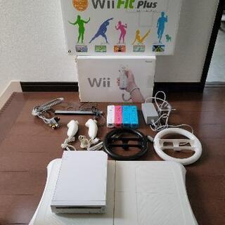 Wii本体 リモコン ハンドル Wii Fit Plus セット