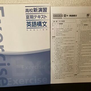 【値下げ】高校新演習 夏期テキスト 英語構文 栄光ゼミナール