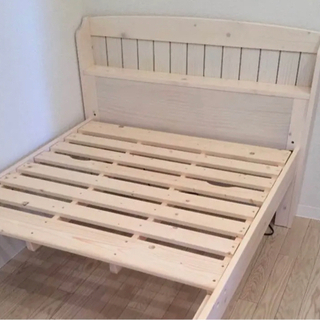 【ネット決済】シングルベッド　木製