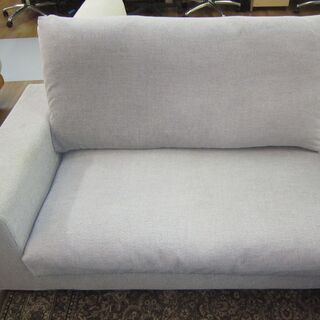 R086 国産 KEYUCA 布製カウチソファ、3人掛けソファ、幅242cm 美品