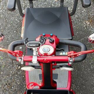 ワインレッドのカスタム多数の 折りたたみ 電動四輪 セニア＆シルバーカート