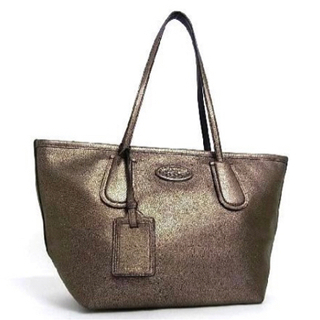超美品☆COACH☆レザー トートショルダーバッグ☆美しいブロンズ系  素敵