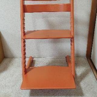 STOKKE】ストッケ チェア ハイチェアー オレンジ シリアルナンバー4