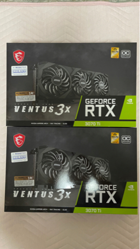 【新品2台】MSI GeForce RTX 3070 Ti VENTUS 3X 8G OC