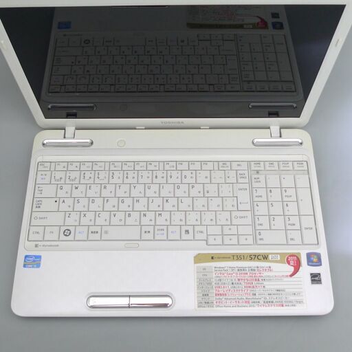 新品高速SSD ホワイト ノートパソコン 中古良品 15型ワイド 東芝 dynabook T351/57CW 第2世代 i5 8GB Blu-ray 無線 Windows10 Office
