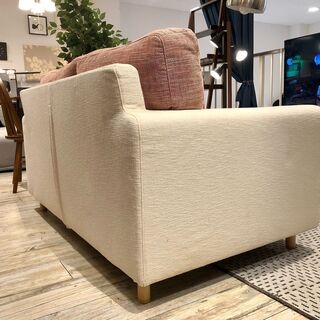 中古　HUKLA / 日本フクラ　2シーターソファ　フルカバーリングタイプ　フェザークッション 中古 HUKLA / 日本フクラ 2シーターソファ フルカバーリングタイプ