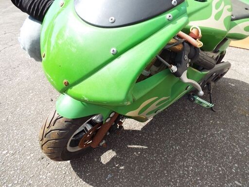 現状品 メーカー不明 ポケバイ 子供用バイク エンジンは可動します！！