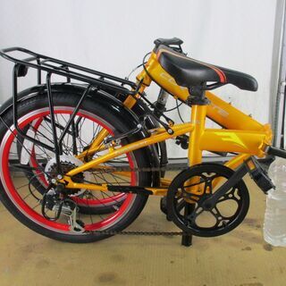 B486☆￥9500☆CORVETTE オレンジ 中古折りたたみ自転車 【20