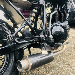 自賠責付　TW200 スカチューンカスタム　マフラー　LED