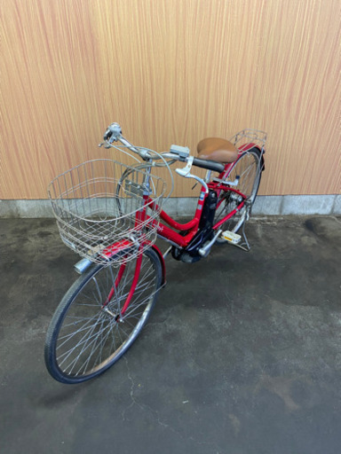 格安 電動自転車 YAMAHA パスシティ 26インチ 赤 バッテリー・充電器 