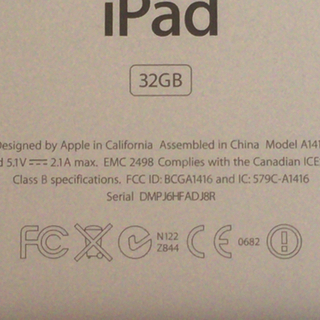 iPad 第3世代　Wi-Fiモデル　32GB A 1416