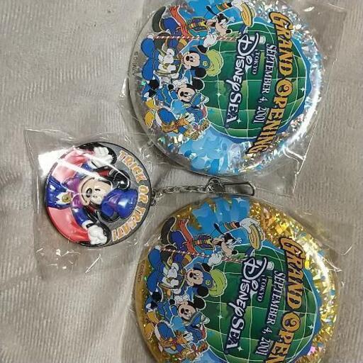 ディズニーシー　グランドオープン　記念　缶バッジ　ハロウィン　ディズニーランド