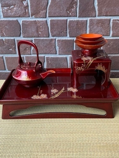茶道具色々纏めて 天然木屠蘇器唐銅建水羽箒天目台貴人台箸洗漆器蓋置茶筅重箱花器掛軸火鉢枝炭火箸置物金盥湯桶煎茶道具古美術裏千家表千家 2