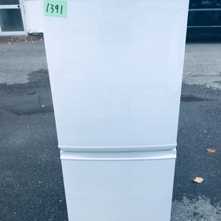 ✨2018年製✨1391番 シャープ✨ノンフロン冷凍冷蔵庫✨SJ-D14D-W