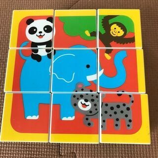 サイコロ型　６面作れるパズル　どうぶつパズル　上野動物園購入品　...