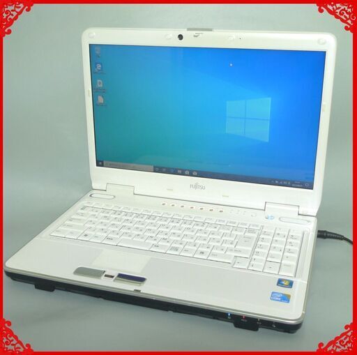 新品高速SSD 白色 ノートパソコン 中古美品 15.6型ワイド 富士通 AH700/5A Core i5 4GB Blu-ray 無線LAN webカメラ Windows10 Office