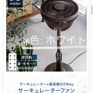 ほぼ新品 扇風機 サーキュレーター ホワイト 白 おしゃれ