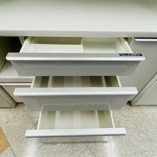 人気のホワイト！！ 松田家具 2面レンジボード 定価￥140,800 スチームオーブン ソフトクローザー