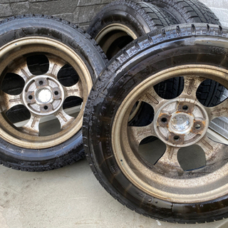 軽自動車 エンケイVRX 155/65R14 スタッドレス＆アルミセット ブリジストン