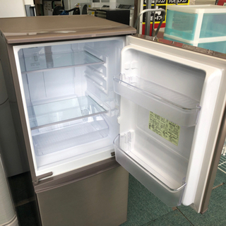 【リサイクルサービス八光　田上店　安心の3か月保証　配達設置ok】シャープ SHARP SJ-D14E-N [冷蔵庫 （137L・つけかえどっちもドア） 2ドア ブロンズ系]