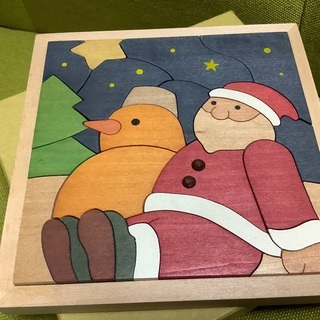 木のおもちゃ クリスマス サンタクロース 木製パズル