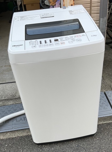 【RKGSE-592】特価！ハイセンス/Hisense/4.5kg洗濯機/HW-T45C/中古/2017年製/当社より近隣無料配達OK！