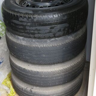 ◎あげます◎中古タイヤ175/70R14 4本セット ２分山鉄ホ...