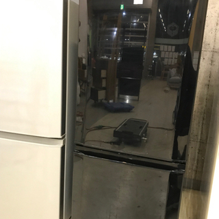 MITSUBISHI 三菱 2ドア冷蔵庫 冷凍冷蔵庫 2017年製 146リットル ブラック MR-P15EA-KKの画像