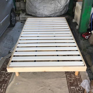 セミダブル　スノコ　ベッド　木製　組み立て式