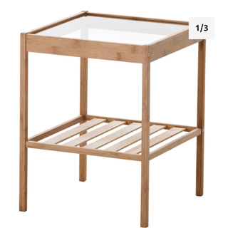 【ネット決済】【美品】IKEA ベッドサイドテーブル　ウェーブミ...