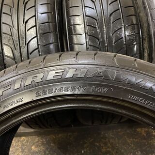 Firestone FIREHAWK WIDE OVAL 225/45R17 17インチ 夏タイヤ 4本 BMW/3シリーズ VW/ゴルフ audi/A3等　(VTJ350) クレジットカード QRコード決済可能