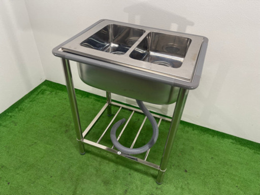 未使用保管品　業務用　ステンレス　１槽シンク　２槽シンク　店舗　飲食店　W650ｘＤ５１０ｘＨ８００ｍｍ